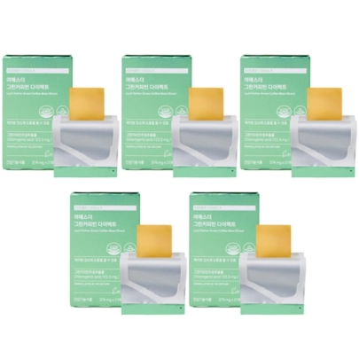 [ESTHER FORMULA] Плёнки с зелёным кофе Green Coffee Bean Direct Film (374мг30шт)(4+1)(5коробок)