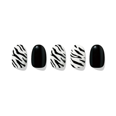 [EDGEU] Наклейки для ногтей Zebra Neon Glow Nail Strips