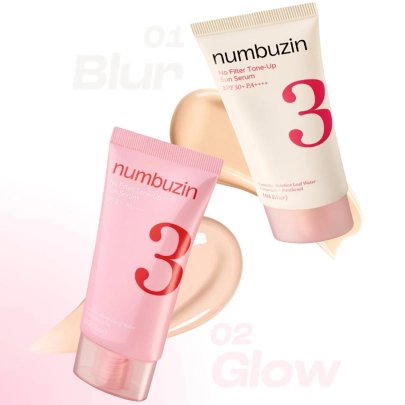 [Numbuzin] Солнцезащитная сыворотка No.3 No Filter Tone-Up Sun Serum 50 мл #01 Blur
