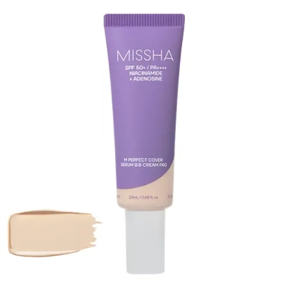 [Missha] обновлённая версия BB-крем-сыворотка M Perfect Cover Serum BB Cream 20 мл (4 оттенка)