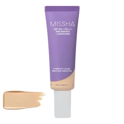 [Missha] обновлённая версия BB-крем-сыворотка M Perfect Cover Serum BB Cream 20 мл (4 оттенка)