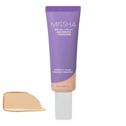 [Missha] обновлённая версия BB-крем-сыворотка M Perfect Cover Serum BB Cream 20 мл (4 оттенка)