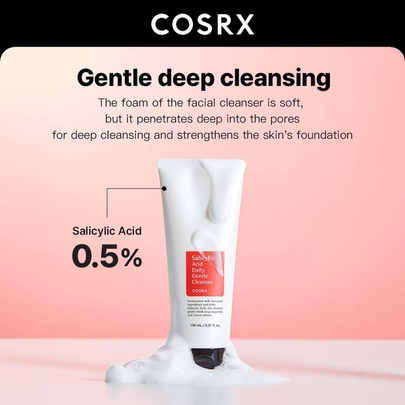 [COSRX] Очищающий гель с салициловой кислотой Salicylic Acid Daily Gentle Cleanser Double Duo (150 мл + 150 мл)