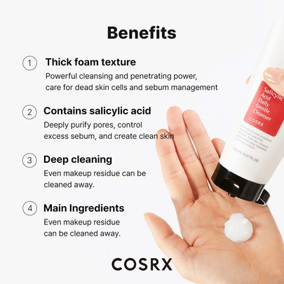 [COSRX] Очищающий гель с салициловой кислотой Salicylic Acid Daily Gentle Cleanser Double Duo (150 мл + 150 мл)