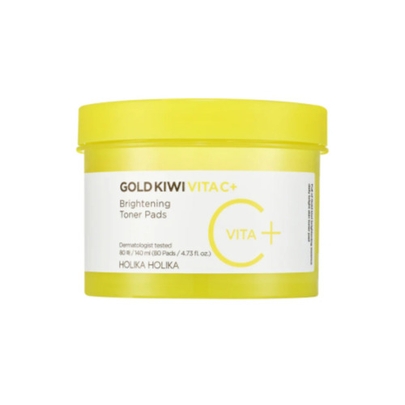 [Holika Holika] Осветляющие тонер-пэды с витамином C Gold Kiwi Vita C Plus (80 шт.)