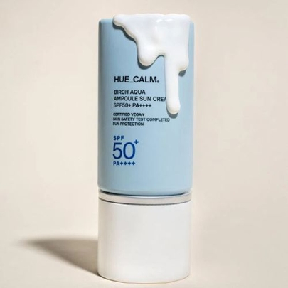 [HUECALM] Солнцезащитный крем-ампула с берёзовым соком Birch Aqua Ampoule Sun Cream 60 мл