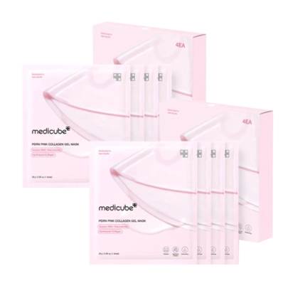 [MEDICUBE] Дуо-набор гелевых масок PDRN Pink Collagen Gel Mask Duo (4+4 шт.)