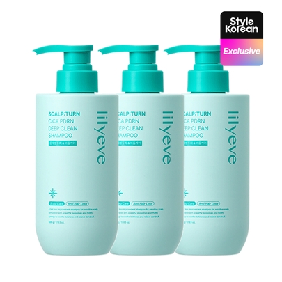 [lilyeve] Шампунь для глубокого очищения кожи головы Scalp:Turn Cica PDRN Deep Clean 500г (3шт)