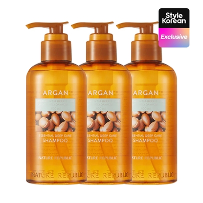 [Nature Republic] *Набор* Шампунь для глубокого ухода за волосами Argan Essential Deep Care 300мл