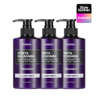 [KUNDAL] Протеиновый treatment для волос Honey & Macadamia 500мл #Fuzzy Navel (3шт)