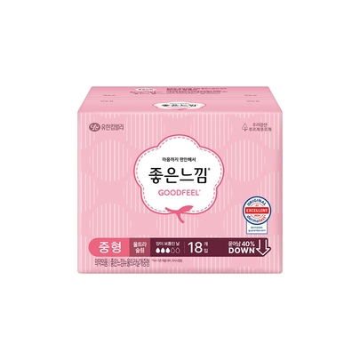 [Good Feel] Ультратонкие гигиенические прокладки Original Ultra Slim Pad Medium, 18 шт.