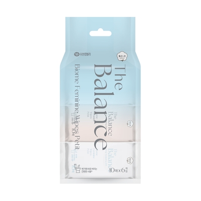 [Good Feel] Салфетки для интимной гигиены The Balance Feminine Wipes Petit, 10 шт. × 6 упаковок