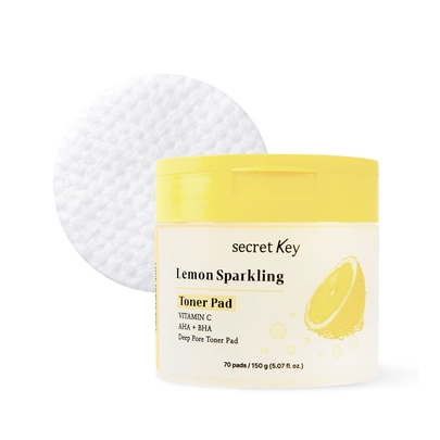 [Secret Key] ★1+1★  Тонер-пэды Lemon Sparkling Toner Pad (70 шт.)