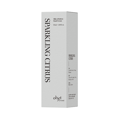 [Objet by Kundal] Шелковисто-увлажняющий крем для рук Sparkling Citrus Silky & Buttery Hand Cream (50 мл)