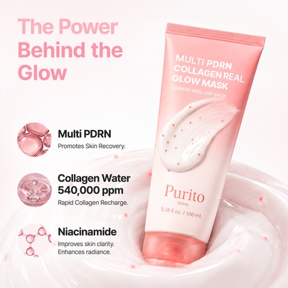 [Purito Seoul] Тканевая маска для сияния с PDRN и коллагеном Multi PDRN Collagen Real Glow Mask