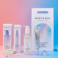 [Mary&May] Набор Glutathione (гидрофильное масло 200 мл + крем для глаз 30 г + заколки 2 шт.)