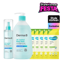 [Derma-B] Набор для ухода за телом при акне (гель для душа + мист + дезодорирующие салфетки)