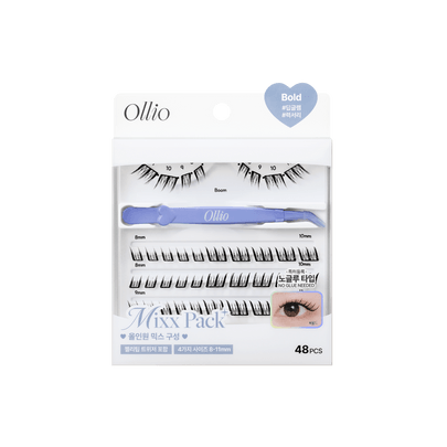 [Ollio] Накладные ресницы без клея Lash Mixx Pack Plus #Bold