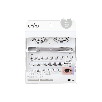 [Ollio] Накладные ресницы без клея Lash Mixx Pack Plus #Clear