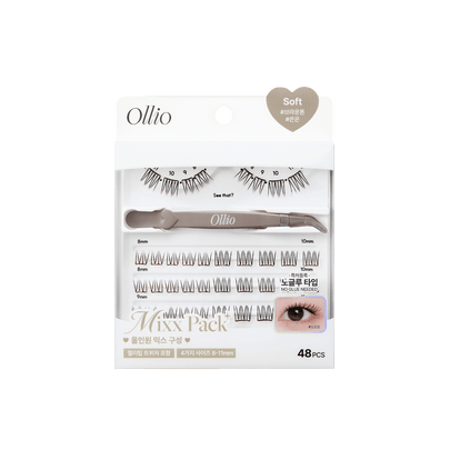 [Ollio] Накладные ресницы без клея Lash Mixx Pack Plus #Soft