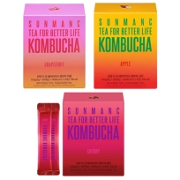 [SUNMANC] Набор Kombucha (вишня + яблоко + грейпфрут, 3 вкуса × 10 стиков)