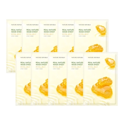 [Nature Republic] Тканевые маски Real Nature Royal Jelly (10 шт.)