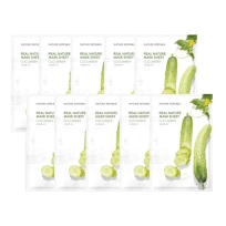 [Nature Republic] Тканевые маски Real Nature Cucumber (10 шт.)