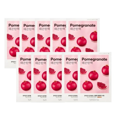 [Missha] Airy Fit Тканевая маска #Pomegranate (10 шт.)