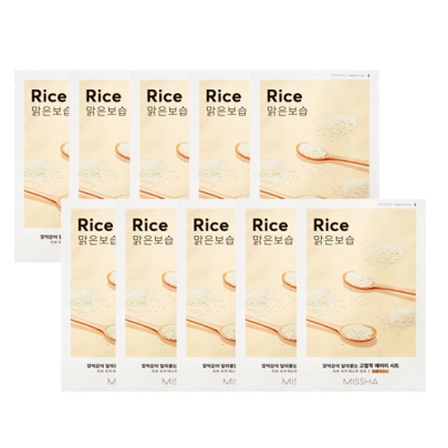 [Missha] Airy Fit Тканевая маска #Rice (10 шт.)