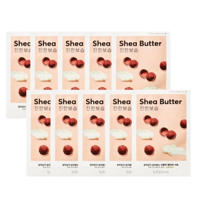 [Missha] Airy Fit Тканевая маска #Shea Butter (10 шт.)