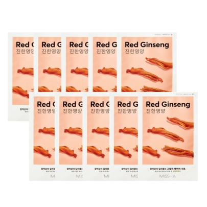 [Missha] Airy Fit Тканевая маска #Red Ginseng (10 шт.)