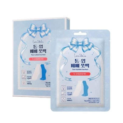 [GLOW the SKIN] Тон-ап маски для ног Tone-Up Bebe Foot Pack (4 шт.)