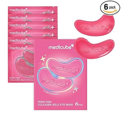 [MEDICUBE] Гелевые патчи для глаз PDRN Pink Collagen Jelly (6 пауч)