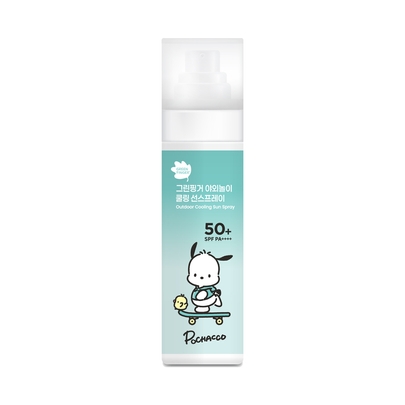 [GREEN FINGER] Охлаждающий солнцезащитный спрей для активного отдыха SPF50+ PA++++, 95 мл (издание Pochacco)