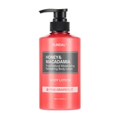 [KUNDAL] Питательный лосьон для тела с мёдом и макадамией, 500 мл, #Pink Grapefruit