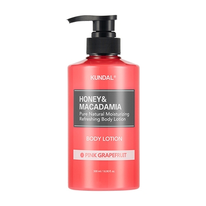 [KUNDAL] Питательный лосьон для тела с мёдом и макадамией, 500 мл, #Pink Grapefruit