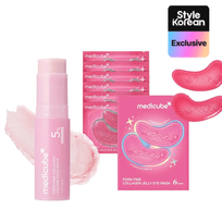 [MEDICUBE] Набор для глаз PDRN Pink Collagen (мульти-бальзам + маска для глаз)