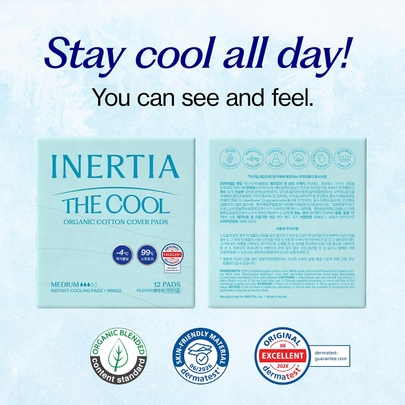 [INERTIA] Органические хлопковые прокладки The Cool (обильный поток, 12 шт.)
