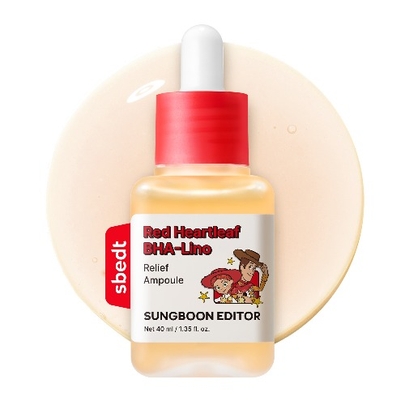 [SUNGBOON EDITOR] Успокаивающая ампула с красным хауттюйнией, BHA и Lino Red Heartleaf BHA-Lino Relief Ampoule (40 мл, коллекция Toy Story)