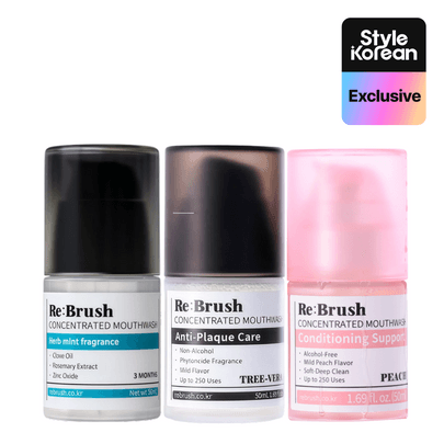 [Re:Brush] Herbal Набор ополаскивателей для рта (50 мл × 3)