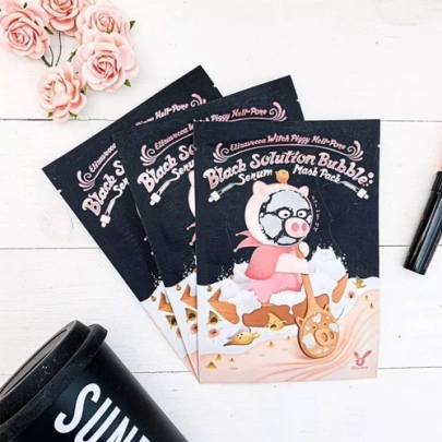 [Elizavecca] Witch Piggy Hell Pore Black Solution Bubble Serum Mask Pack (5pcs)