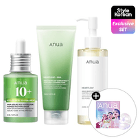 [Anua] Pore Deep Cleanse to Soothe Set (Oil + Foam + Serum + Freegift Mask)